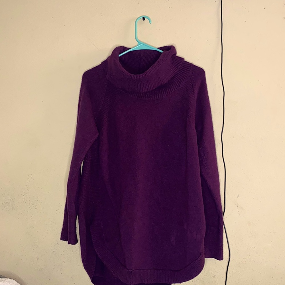 Purple turtle neck